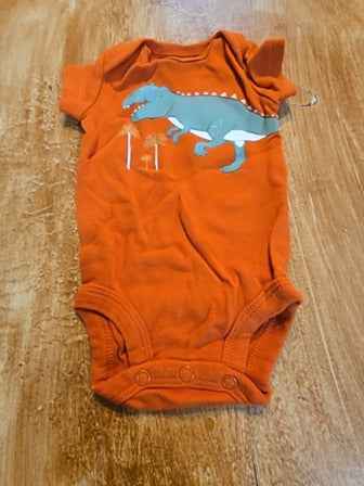 Orange Carters Dinosaur onesie, NB B