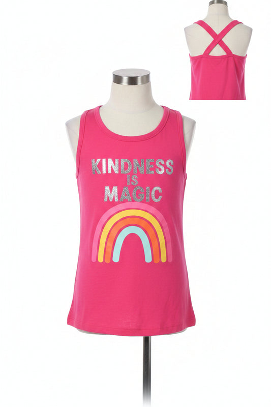 Pink Wonder nation Kindness is magic tank top, 7 G