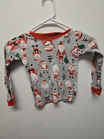 Grey/red Carters Santa 2 piece pjs, 5T B
