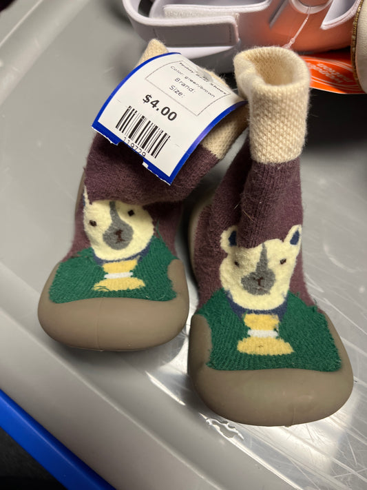 green/brown  Teddy Bear Shoes