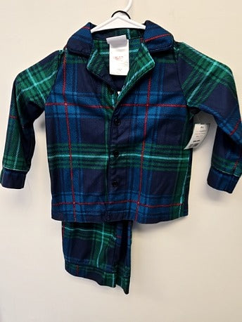 Blue/Green Plaid Wondershop Pjs, 2T B
