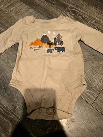Tan Garanimals LS onesie, 3M B