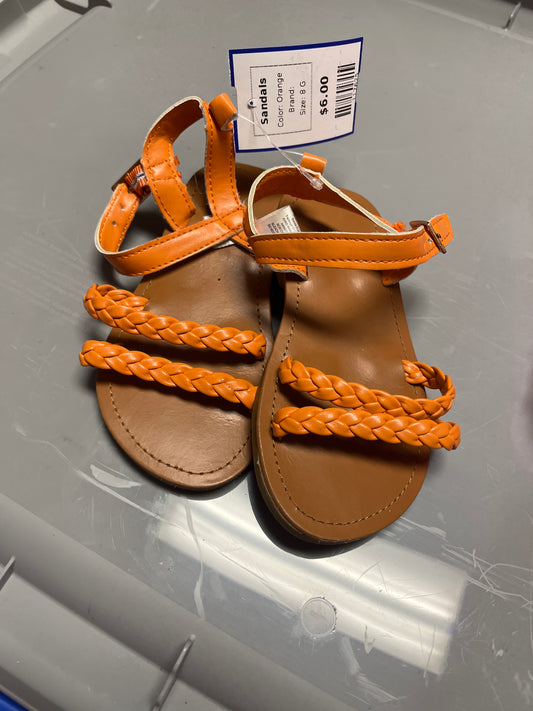 Orange  Sandals, 8 G