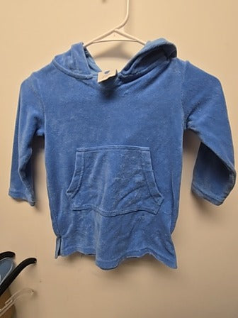 Blue Lily & Dan Long sleeve hooded towel cover up, 2T G