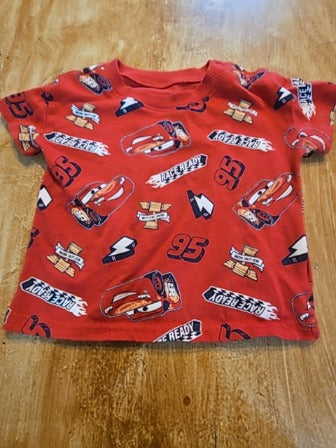 Red Disney baby Cars shirt, 12M B