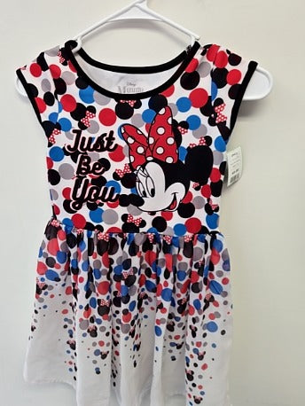 Red/White/Blue/Black Minnie Mouse Dress, 7 G