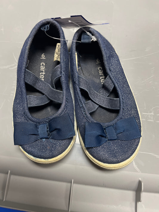 blue Carters Slip on Sneakers w/bows, 6 G