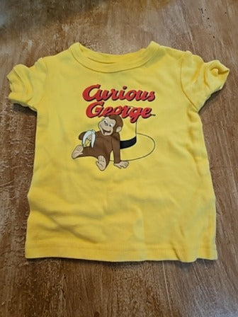 Yellow Curious george Curious george 2 piece pj, 6M B