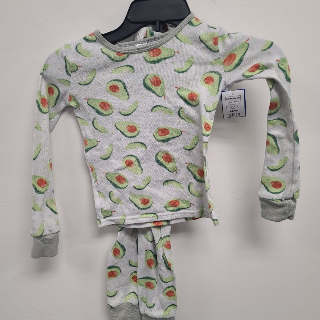 White  Advacado PJs, 5T B