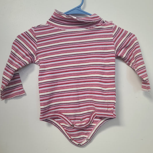 Pink stripe George Long sleeve onesie, 2T G
