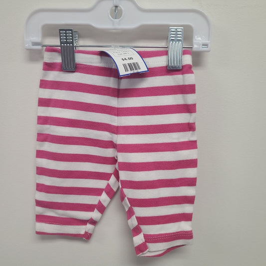 Pink/White Carters Striped Pants, 6M G