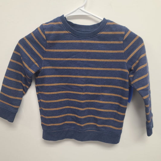 Blue/Brown Cat & Jack Long Sleeve Striped Shirt, 5T B