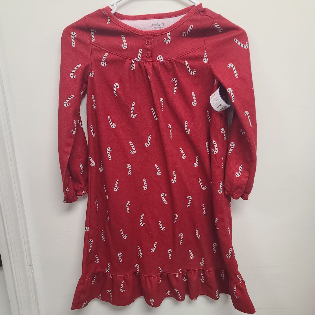 Red Carters Candy Cane Night Gown, 7 G