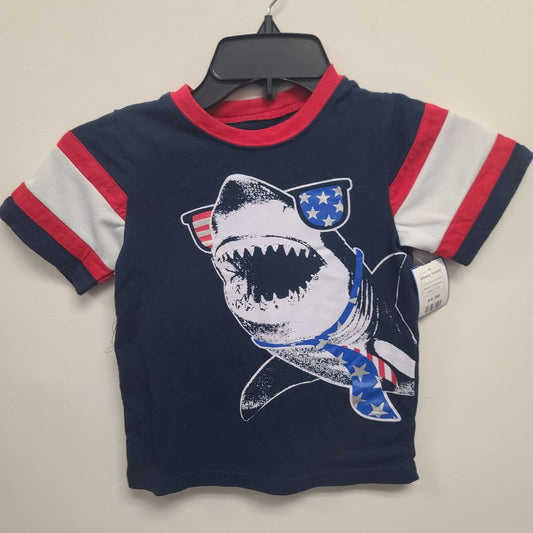 blue/red/white Celebrate Shark Tshirt, 5T B