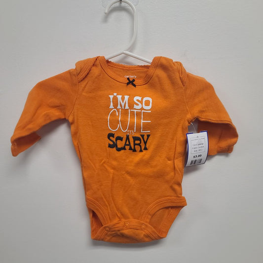 orange Carters Im so cute its Scary Onesie, 3M G