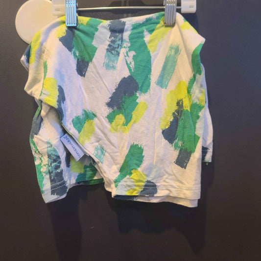 White/green Canopy coulture Carseat cover