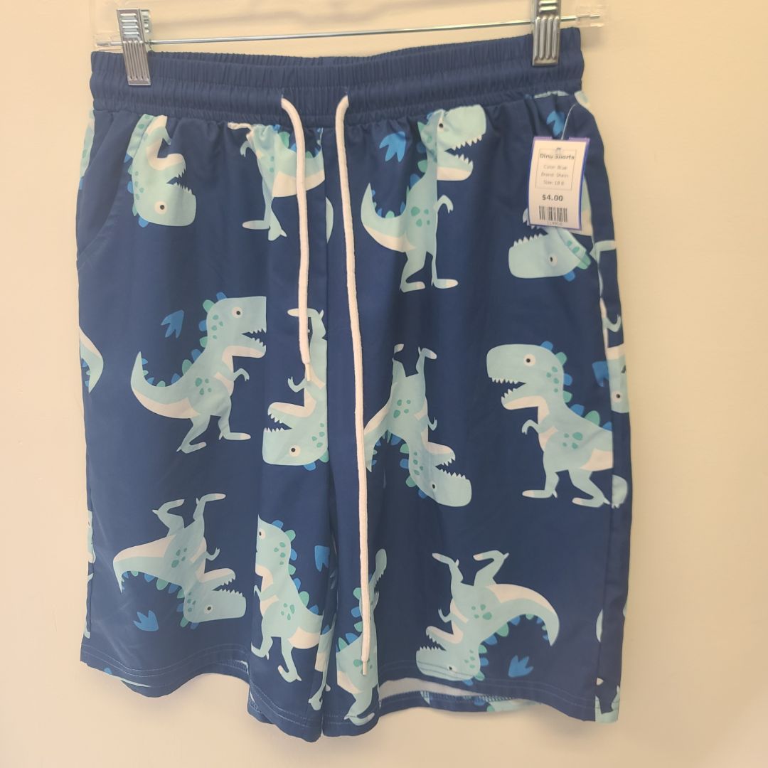 Blue Shein Dino Shorts, 18 B