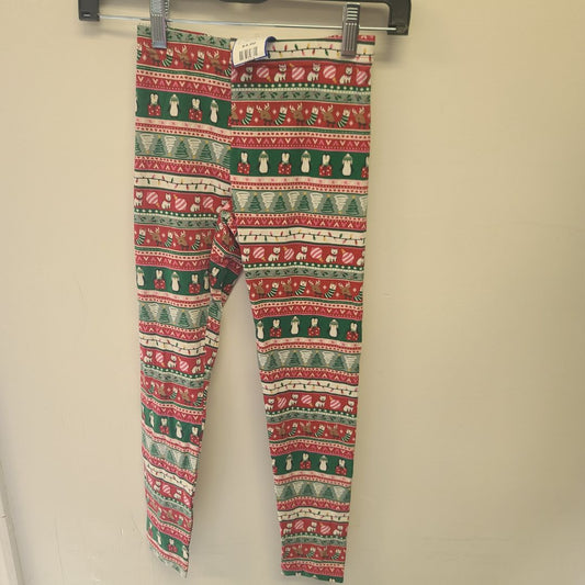 red Holiday Time Holiday Leggings 7/8, 7 G