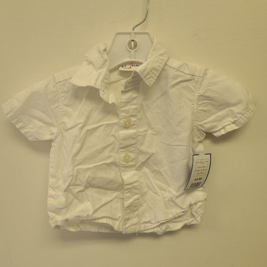 white B.t Kids Button Down Shirt 6/9m, 6M B