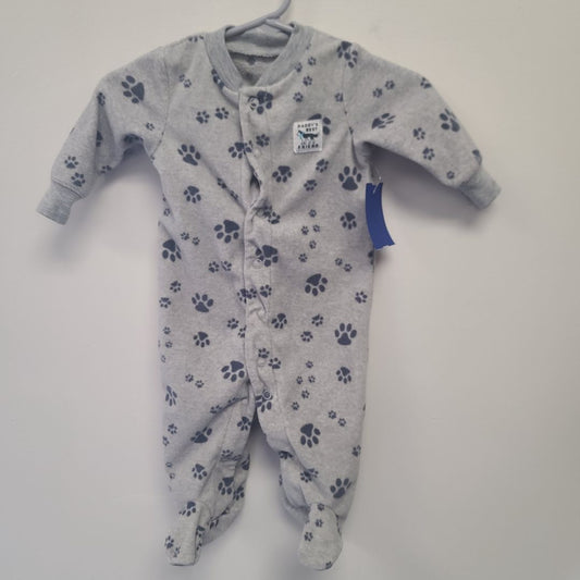 grey/blue Carters Dog Sleeper, 3M B