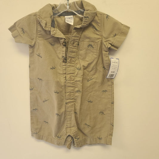 Brown Carters One Piece Dino, 9M B
