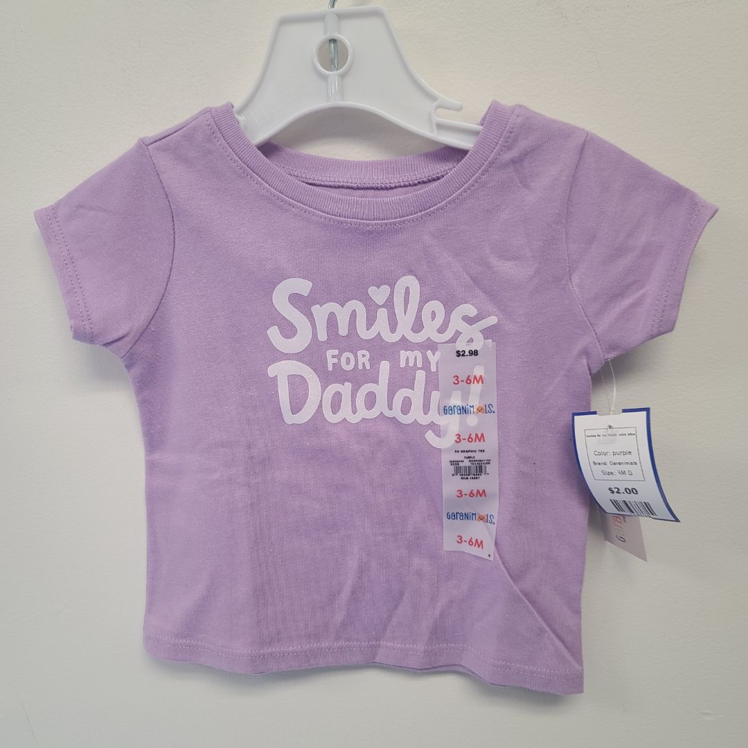 purple Garanimals Smiles for my Daddy Shirt 3/6m, 3M G