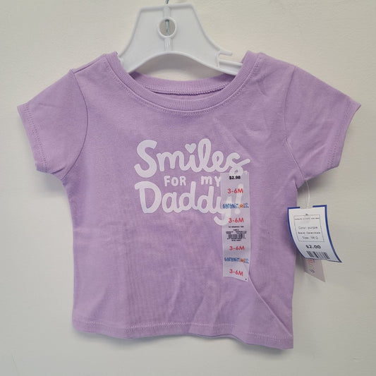 purple Garanimals Smiles for my Daddy Shirt 3/6m, 3M G