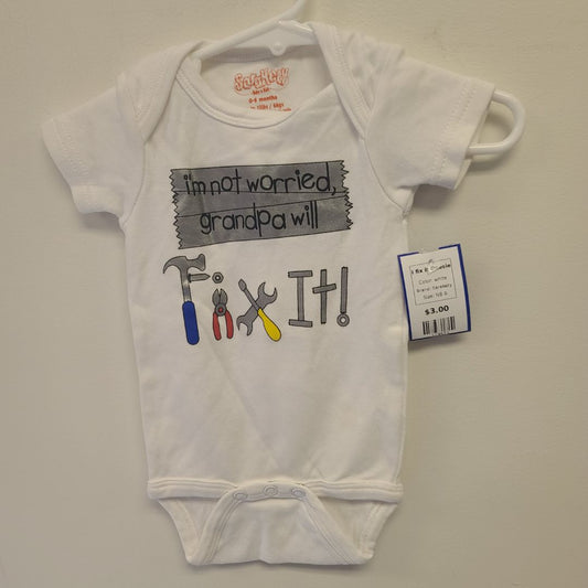 white Sarakety I fix it Onesie, NB B
