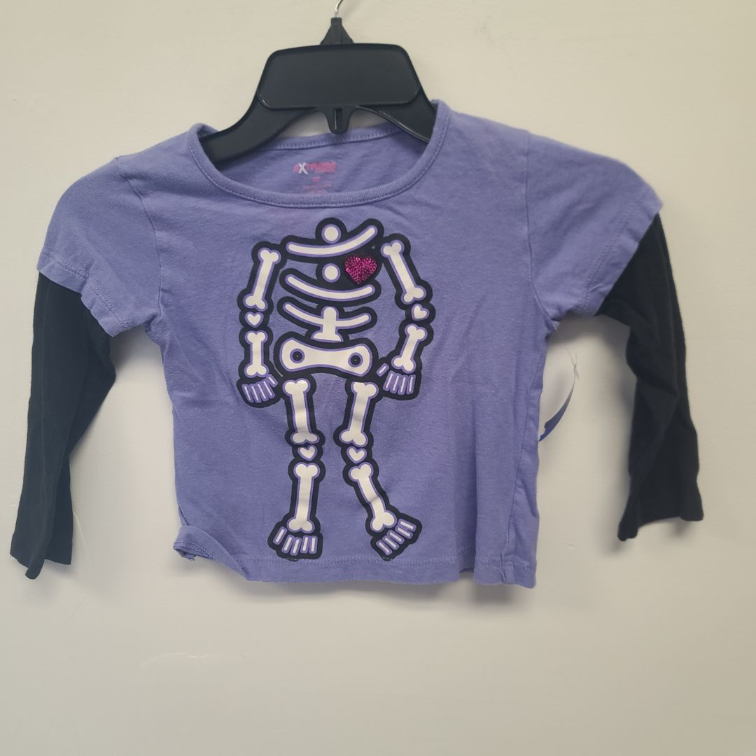 purple/black  Long Sleeve Halloween Shirt, 4T G