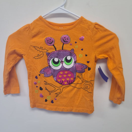 orange  Long Sleeve Halloween Shirt, 3T G