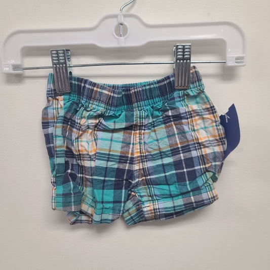 green/blue Carters Plaid Shorts, 6M B