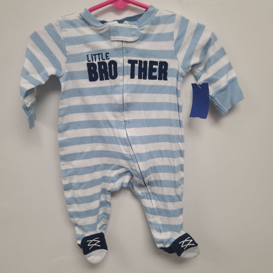 Blue Striped Carters Little Brother Sleeper, 3M B