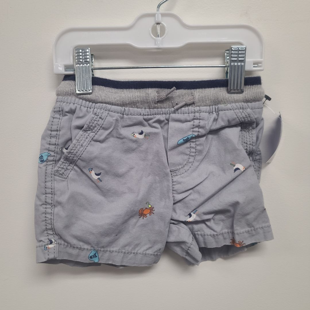 grey OshKosh Crab Shorts 6/9m, 6M B