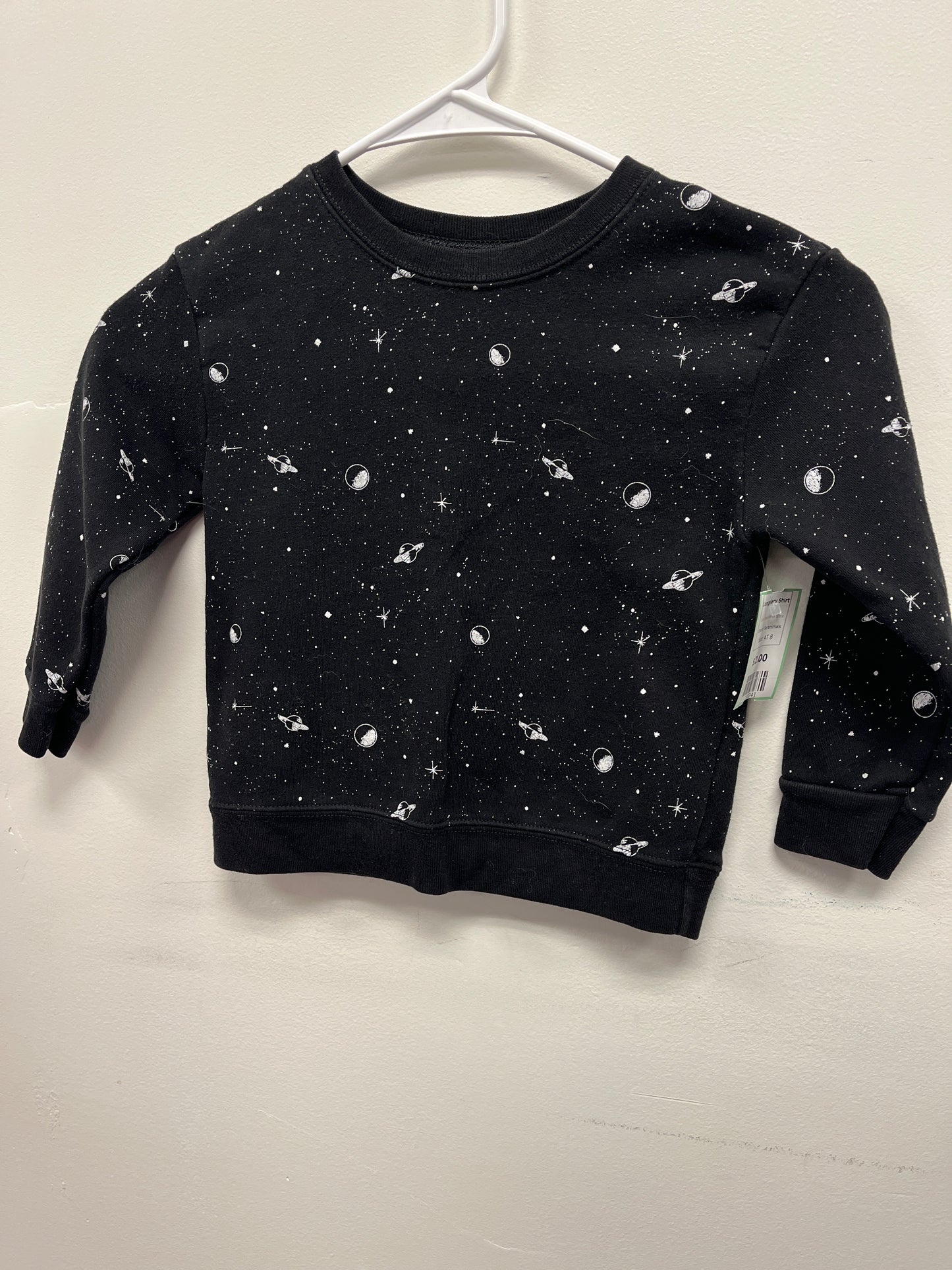 Black/White Space Garanimals Longsleev Shirt, 4T B