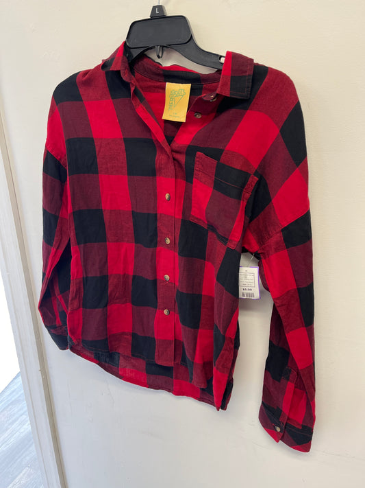 Red/Black Plaid There Abouts Longsleeve Button Up, 14 G