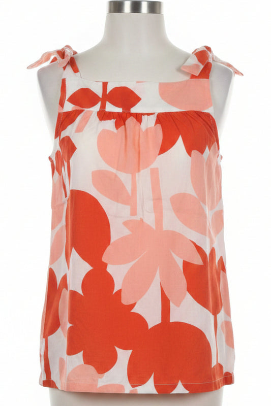 White/Pink Flowers Carters Tank Top, 6 G