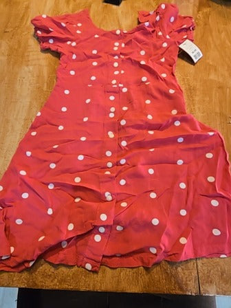 Pink/White Polka Dot Old Navy Dress, 8 G