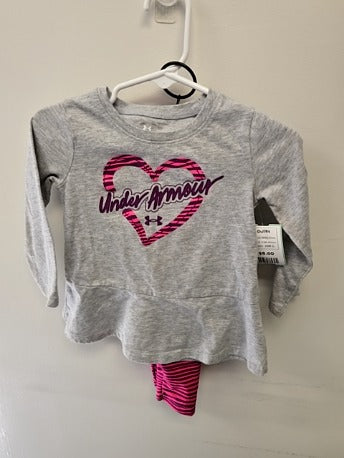 Grey/Pink Under Armour Outfit, 18M G