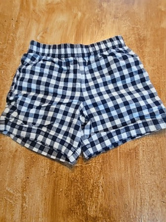 Blue/white plaid Carters Shorts, 12M B