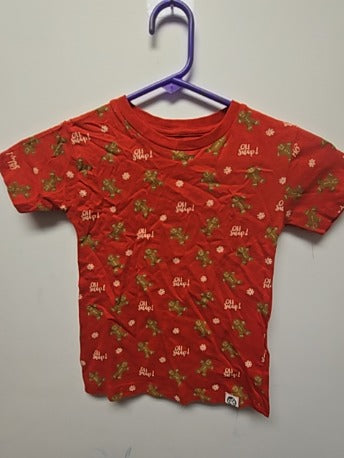 Red Free planet Gingerbread man shirt, 4T B