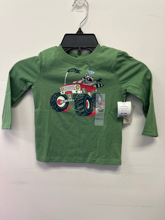 Green Garanimals Long Sleeve Monster truck shirt, 2T B