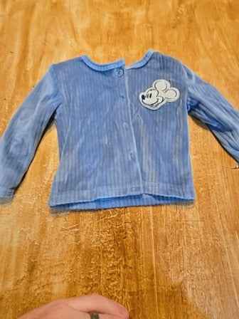 Blue Disney baby 2 piece mickey outfit, NB B