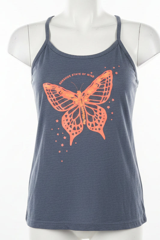 Blue/Pink Butterfly Gap Tank Top, 6 G