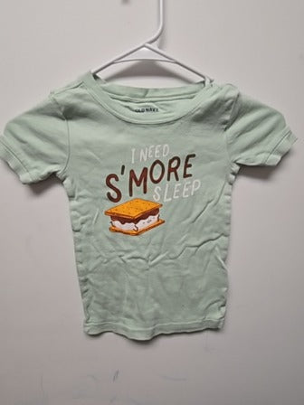 Green Old navy I need smores sleep 2 piece pj, 5T B