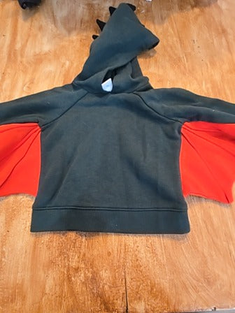 Green/red Old navy Dragon hoodie, 6M B