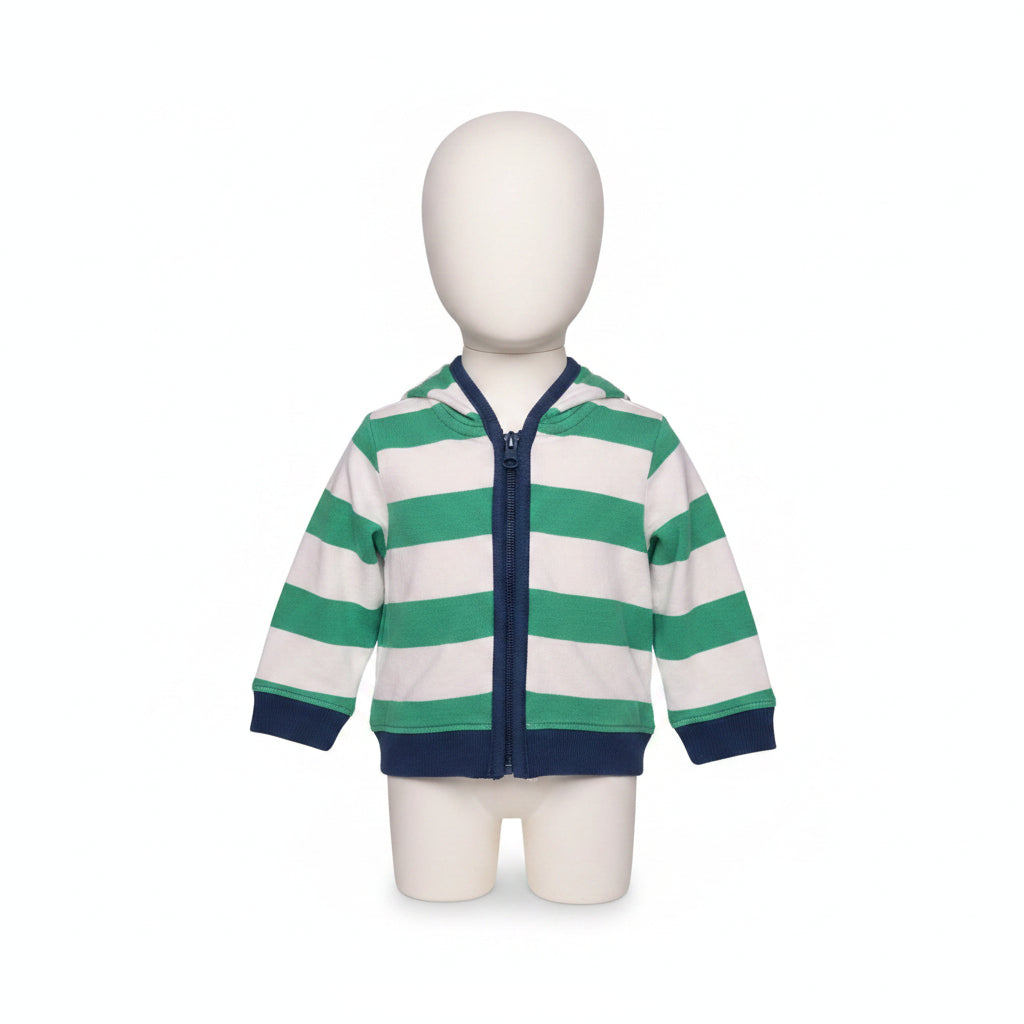 Green/White Striped Old Navy Jacket, NB B