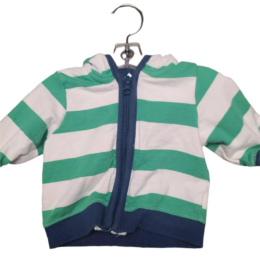 Green/White Striped Old Navy Jacket, NB B