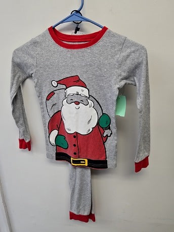 Grey/Red Santa Carters Pjs, 7 B