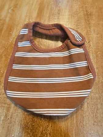 Brown/white stripe Carters Bib