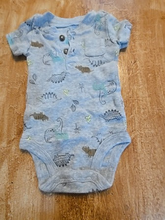 Grey Child of mine Dinosaur onesie, NB B